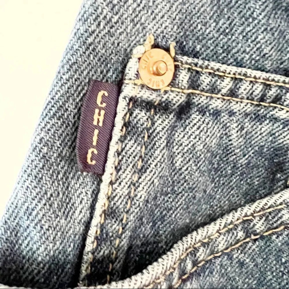 Vintage Chic Mom Jeans Plus Size 18 Cotton Denim High Waist Cheeky Bootie 90s - Picture 3 of 10